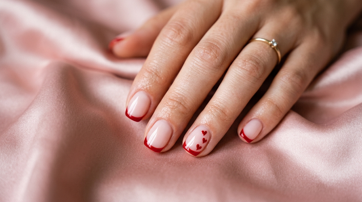 Valentine Nail Art: Romantic Hearts, Chrome & Velvet Pinks