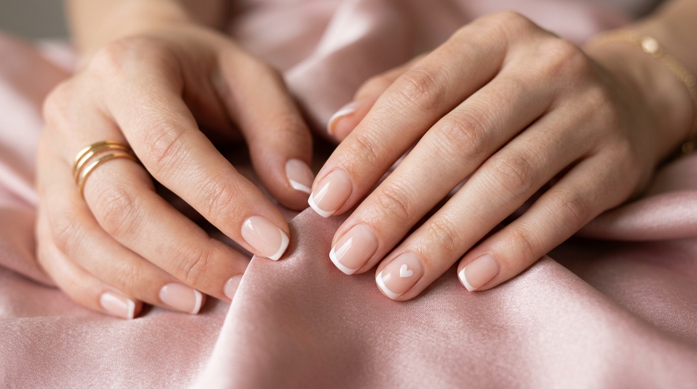 Beauty bag and pink manicure accessories